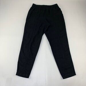 Old Navy Black Linen Blend High Rise Slim Leg Ankle Pant XS